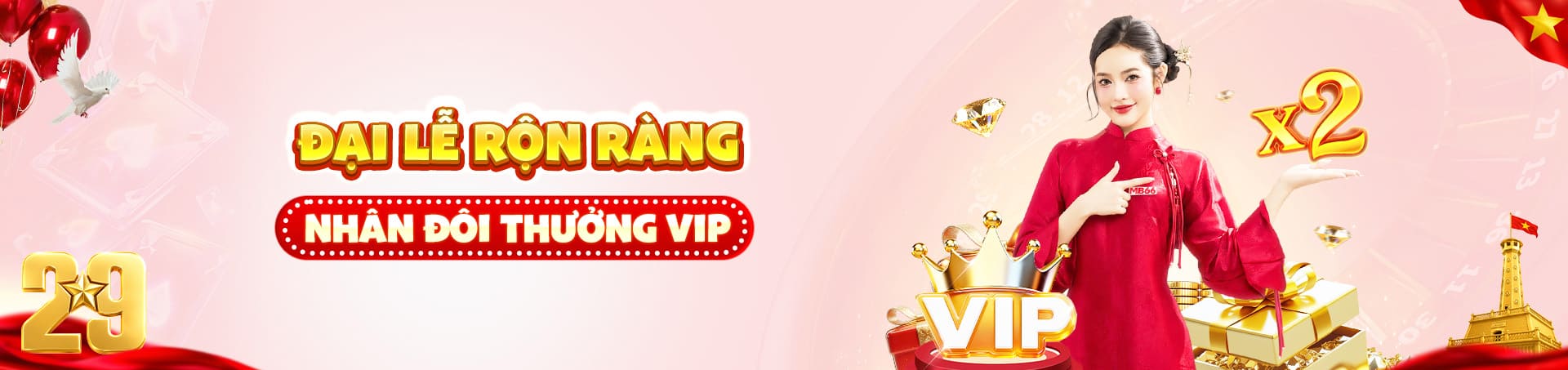 MB66 mừng đại lễ phần thưởng nhân đôi